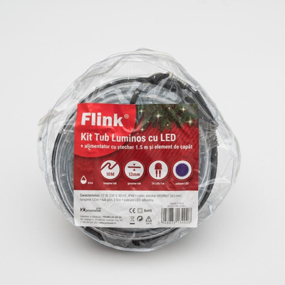Flink Tub lum. LED 13mm, 10m, 24LED, albst, al. 