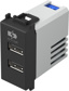 Modul Incarcator USB5V 2,4A 1modul, negru